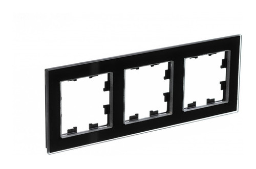 Рамка 3 поста Schneider Electric ATLASDESIGN NATURE стекло, черный (пластик)