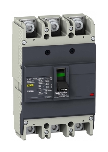 Силовой автомат Schneider Electric Easypact EZC 250, TM-D, 15кА, 3P, 250А