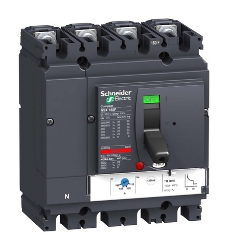 Силовой автомат Schneider Electric Compact NSX 160, TM, 25кА, 4P, 125А