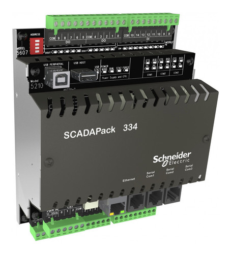 SCADAPack 334 RTU,2 потока,Ladders,24В,реле,2 A/O