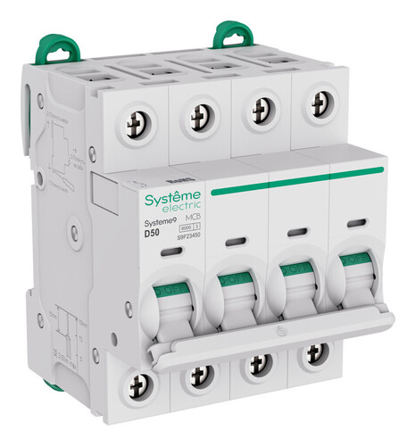 Автоматический выключатель Systeme9, 4полюса, 50А, D, 6кA