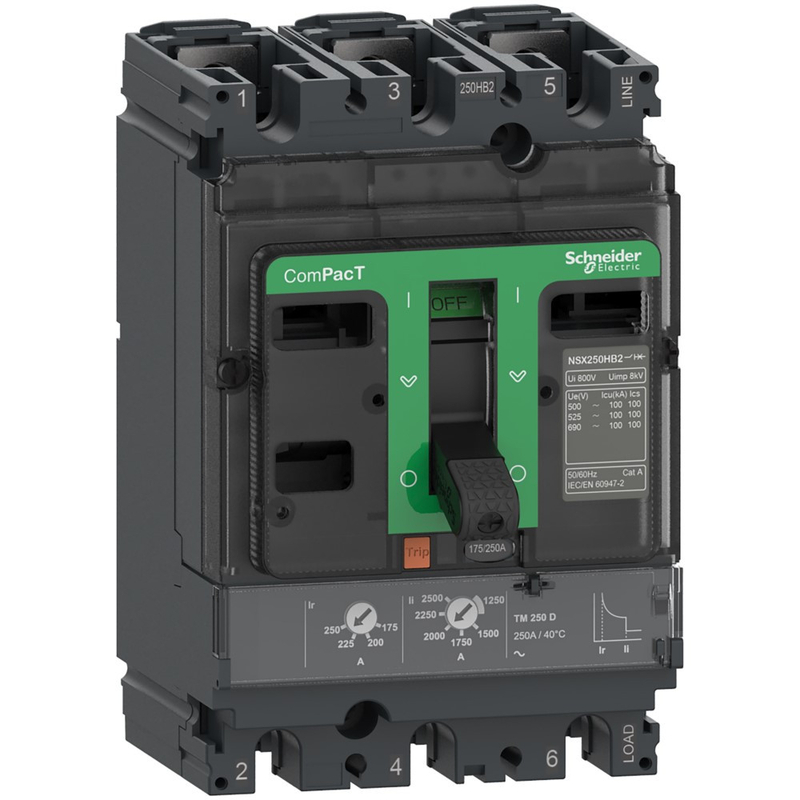 Schneider Electric Выключатель автоматический NSX100B 25kA AC 3П3Т 16A TMD