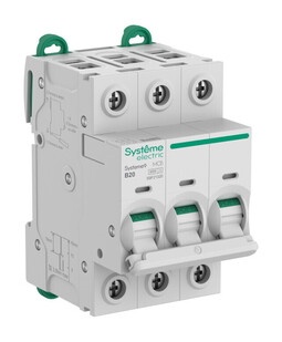 Автоматический выключатель Systeme9, 3полюса, 20А, B, 6кA